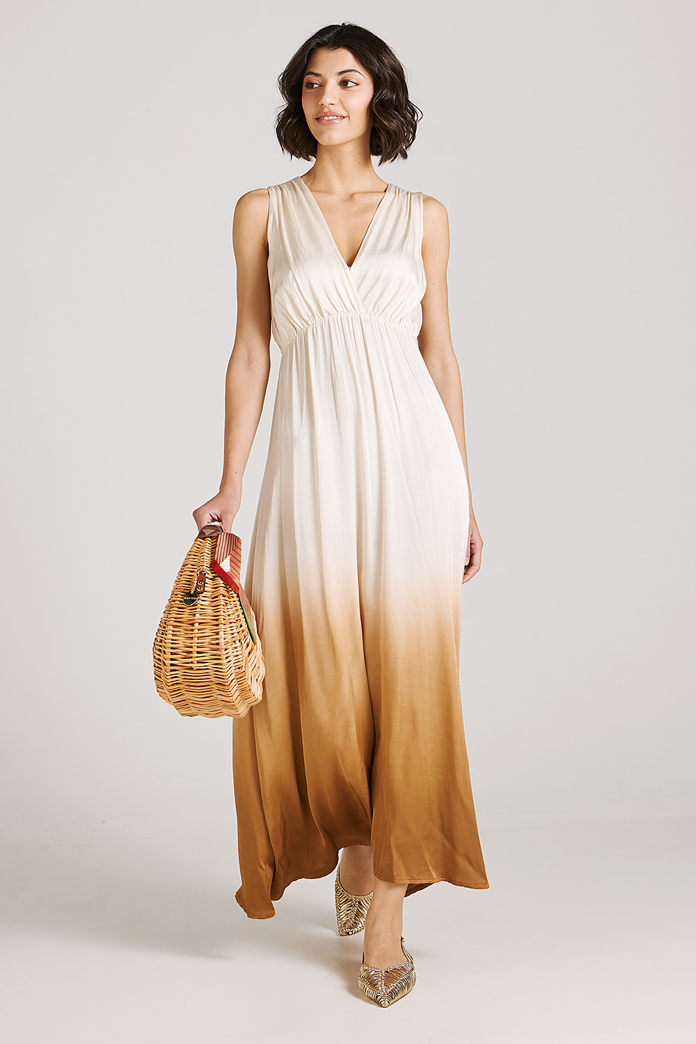 Motel Φορεμα degrade με V 100%viscose - Motel