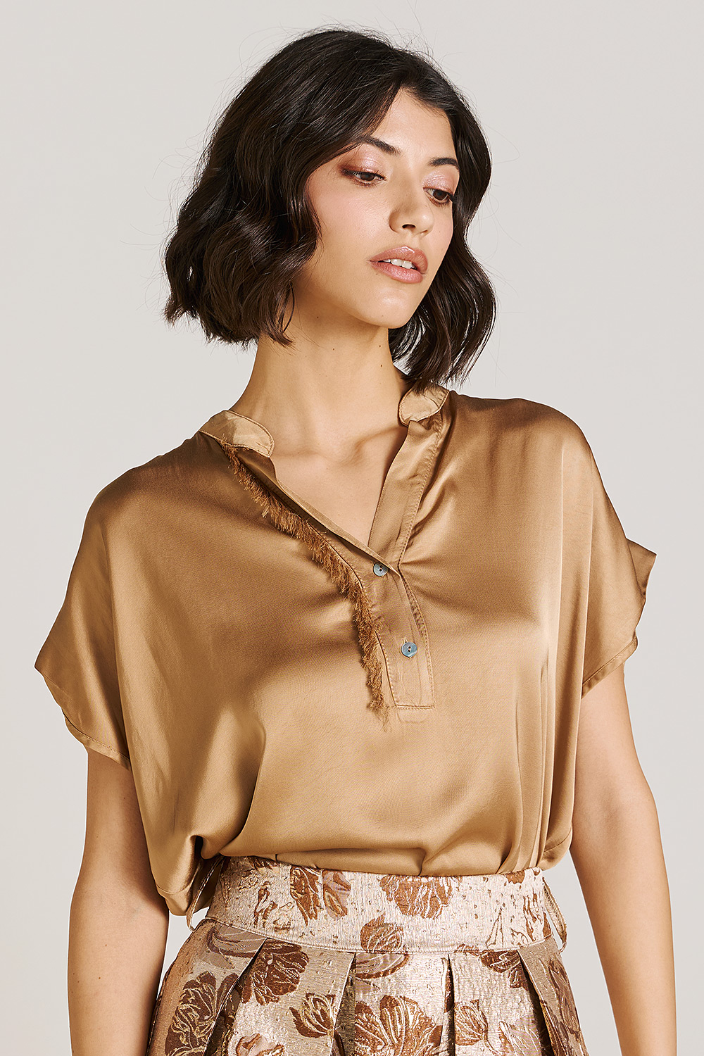 Motel Top με κουμπιά 100%viscose - Motel