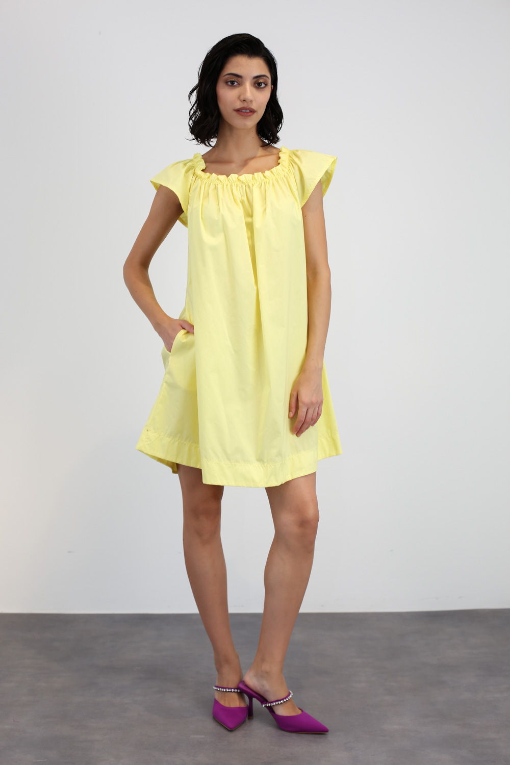 BETTINA Φόρεμα off shoulder 100% βαμβάκι
