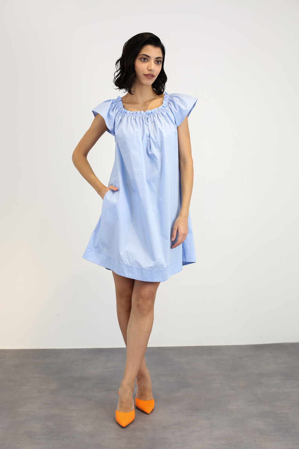 BETTINA Φόρεμα off shoulder 100% βαμβάκι