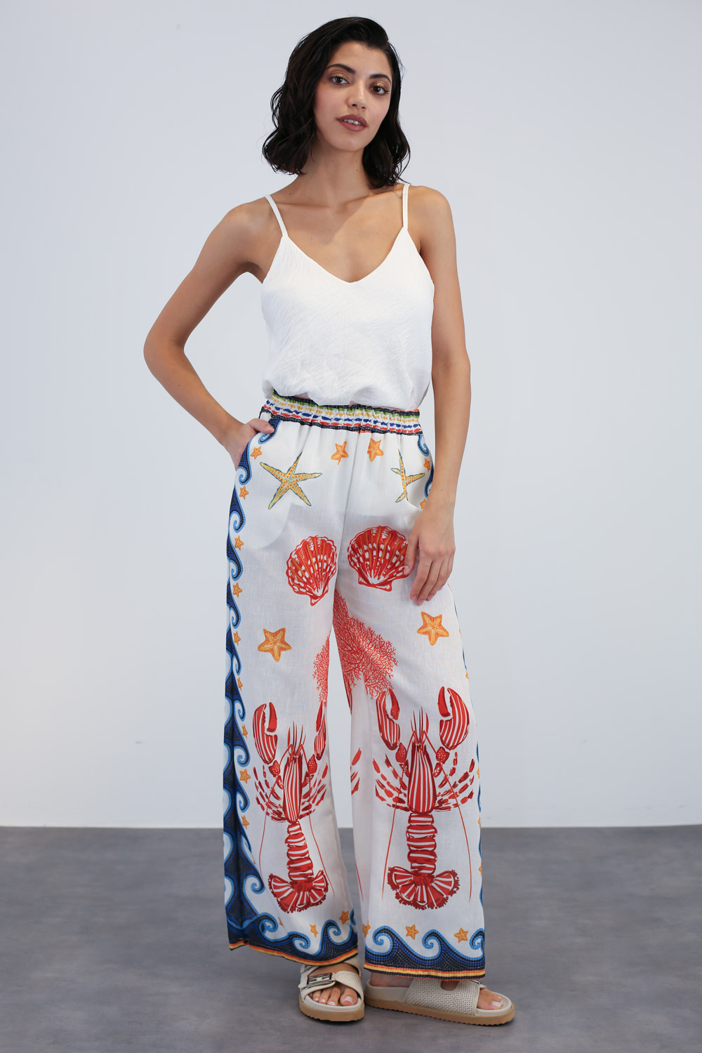 BETTINA LOBSTER linen pants