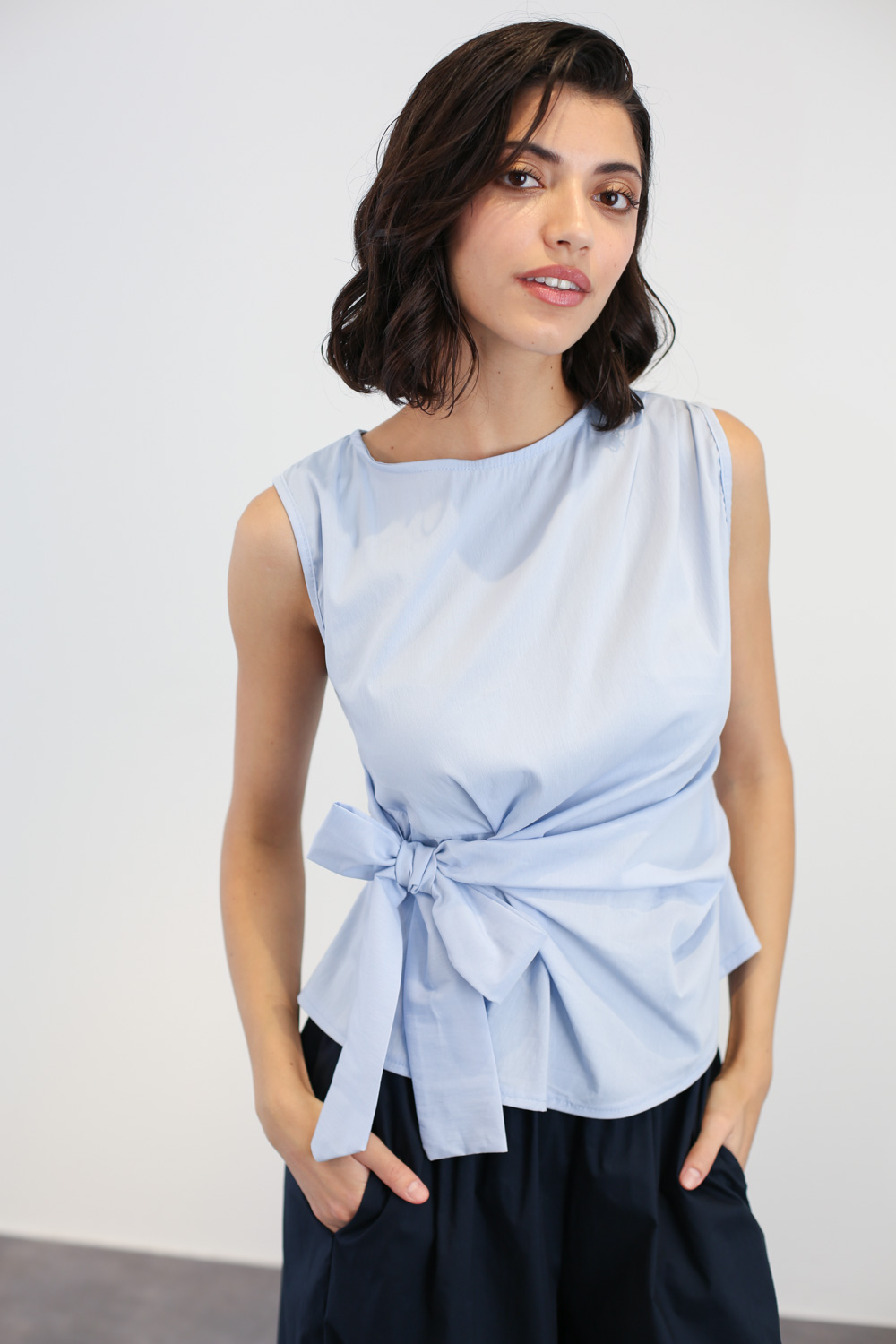 BETTINA Top βαμβακερό με δέσιμο
