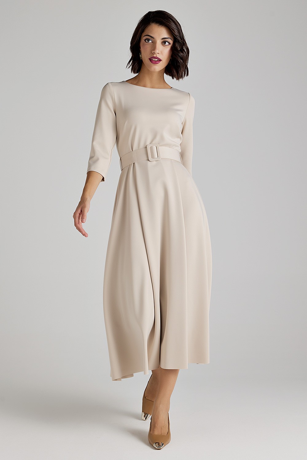 SANDRO FERRONE-Minimal dress με ζώνη