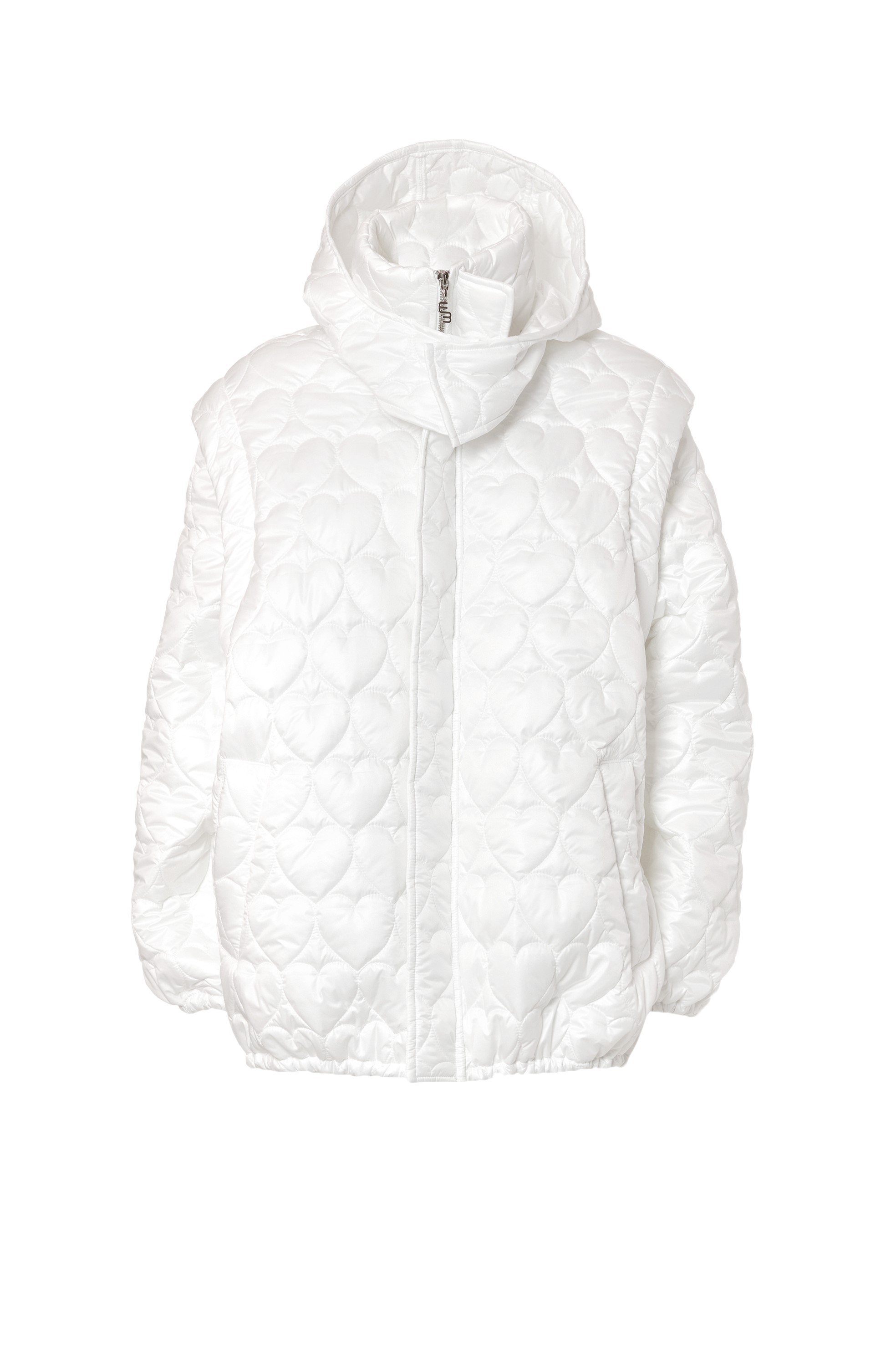 Milkwhite puffer removable sleeves