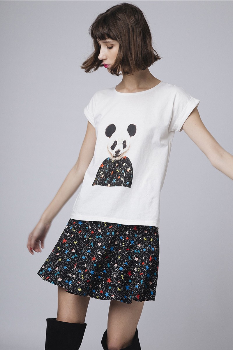 Panda print t-shirt