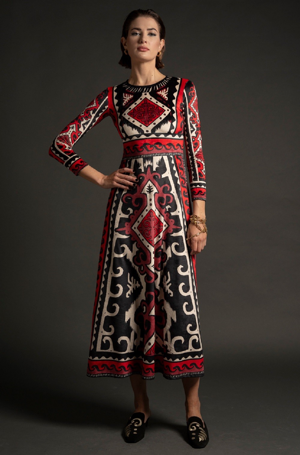 Peace & Chaos Navajo long dress velvet